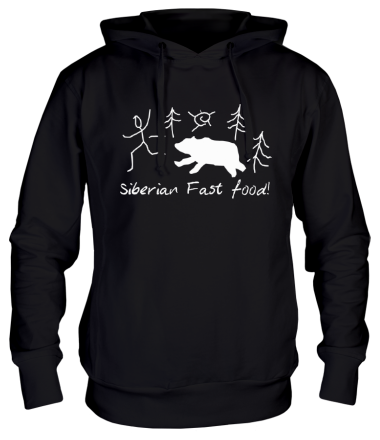 Pull d\'hiver \"Siberian fast food\" Noir